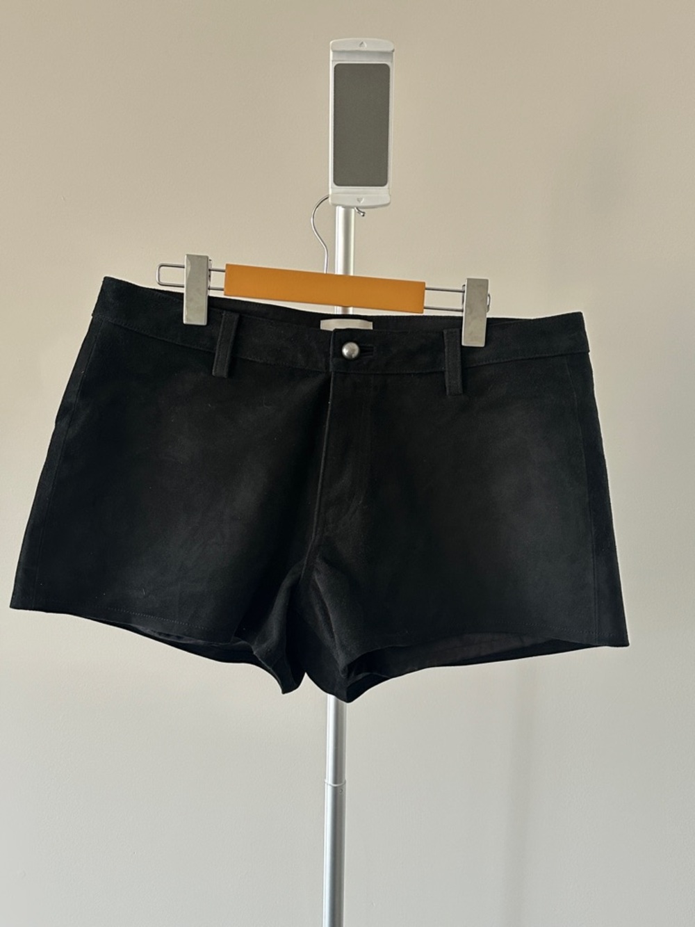 NWOT DL1961 Black Suede Mini Shorts